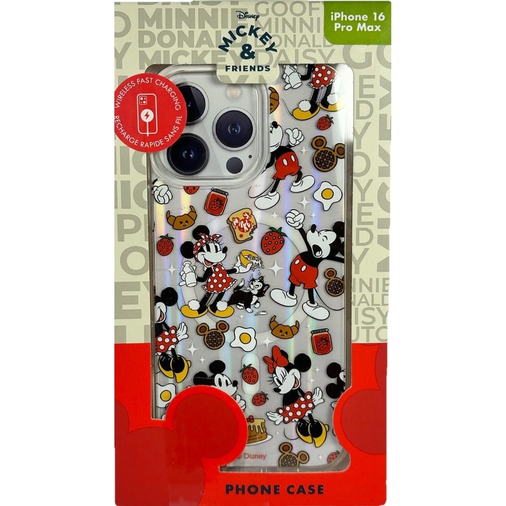 Disney Mickey Minnie Friends iPhone 16 Pro Max Case Wireless Charging